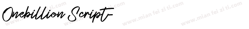Onebillion Script字体转换